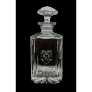 Heavy Crystal Decanter Etched Belleair CC